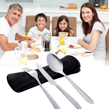 Agiferg Stainless Steel Fork Spoon Chopsticks Travel Camping Cutlery Eyeful 3pc