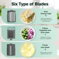 thumbnail image 3 of Upgraded Electric Cheese Shredder, Automatic Cheese Grater Electric with 6 Interchangeable Blades, 6 in 1 Electric Cheese Grater for Cheese, Fruits, and Vegetables, 3 of 7