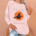 thumbnail image 2 of Rbaofujie Chandails d'Automne pour Femmes Femmes Décontracté Manches Longues Col Rond Hauts Blouse Ample Imprimé Graphique Chandail Rose Chandails à Capuchon pour Femmes, 2 of 4