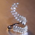 thumbnail image 1 of EGNMCR Rings Ladies Fashion Opening Several Olive Leaf Rings Live Mouth Jewelry Ring Ladies, 1 of 5