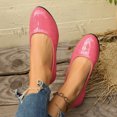 thumbnail image 4 of Ballerines pour Femmes à Enfiler Bout Amande Pierre Embossée Micro Compensées Semelle Souple Printemps Été Chaussures Décontractées Rose, 4 of 9