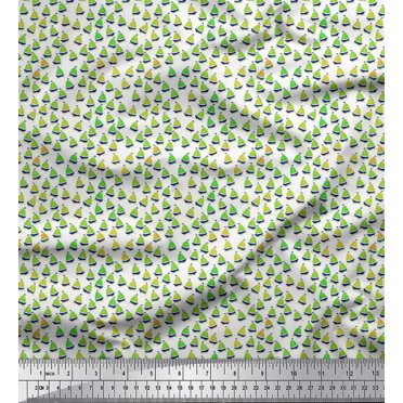 Soimoi Japan Crepe Satin Fabric Sailboat Shirting Print Sewing Fabric Yard 42 Inch Wide