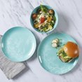 thumbnail image 1 of Martha Stewart Dragonfly Teal 12-Piece Melamine Dinnerware Set, 1 of 9