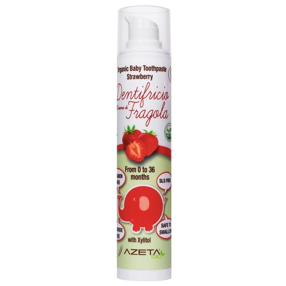 Organic Toothpaste Strawberry 0- 36 months airless - Baby Line - (50 ml)