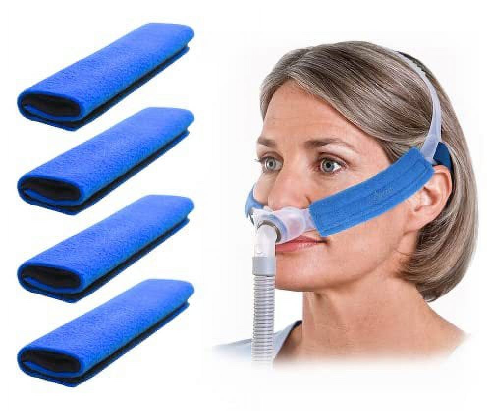 SHAR Lot de 4 Couvre-Bandes CPAP, Coussinets de Confort pour Bretelles CPAP, Coussinets pour le Visage CPAP.