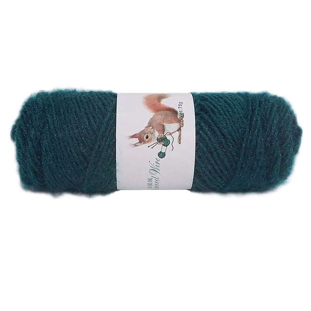 Aodebiao Mohair Style Knitting Yarn - 150m Polyester Wool Blend for Crochet & DIY (75g/Skein), Soft Pilling-Resistant Thread for Shawls, Scarves, Hats - Hand Washable, 5.0-6.0mm Needle Recommended