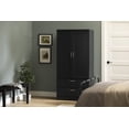 thumbnail image 3 of South Shore Acapella Wardrobe Armoire, in Pure Black, 3 of 15