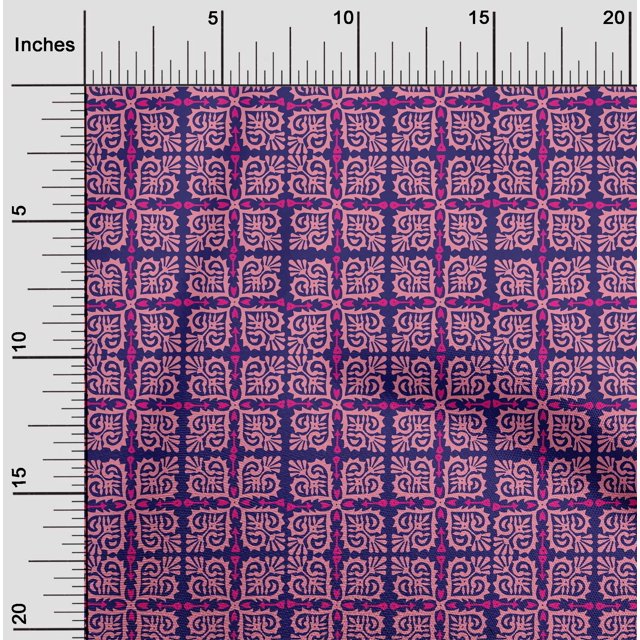 oneOone Cotton Flex Fabric Arrow|Swirl & Floral Block Printed Craft Fabric BTY 40 Inch Wide