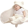thumbnail image 3 of Couverture d'Emmaillotage Mignonne en Coton Blanche pour Nouveau-Né, Garçon Fille, pour Recevoir et Dormir, 3 of 9