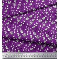 thumbnail image 3 of Soimoi Tissu en Poly Georgette Imprimé Feuilles et Fleurs au Mètre 42 Pouces de Large, 3 of 3