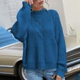 thumbnail image 2 of Yuyuzo Chandails pour Femmes Manches Longues Col Rond Pull Tricoté Automne Hiver Décontracté Couleur Unie Chandails, 2 of 6