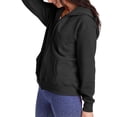 thumbnail image 3 of Hanes Womens ComfortSoft EcoSmart Full-Zip Hoodie Sweatshirt, 2XL, Ebony, 3 of 4