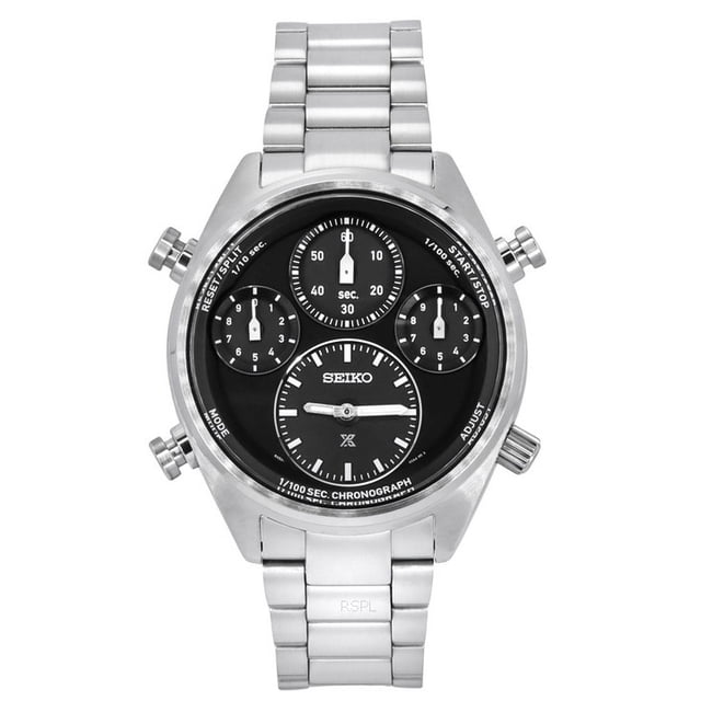 Seiko Prospex Speedtimer Chronograph Stainless Steel Black Dial Solar SFJ003P1 100M Men's Watch