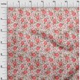 thumbnail image 3 of oneOone Polyester Spandex Red Fabric Florals Fabric For Sewing Printed Craft Fabric By The Yard 56 Inch Wide, 3 of 4