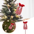 thumbnail image 1 of JJKBVCLO Legs With Red And White Stripes Desktop Ornament Festive Tabletop For And, 1 of 7