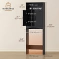 thumbnail image 3 of HOMCOM Armoire de Rangement au-Dessus de la Toilette Autoportante avec Armoire, Noir, 3 of 10