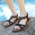 thumbnail image 2 of TrendOFT Womens Footbed Sandals Comfortable For Casual Outings Vacations Beach Days And Dates Featuring Open Toe And Stretch Straps For Effortless Style Summer Womens Flat Sandals Black 40, 2 of 9