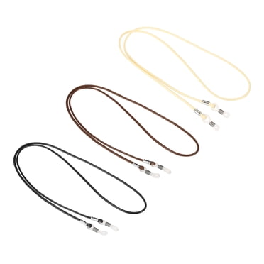 Unique Bargains Eyeglass Strap Eye Glasses Holder Chains String Lanyard Sunglasses Eyewear Retainer Beige/Black/Brown 3 Pack