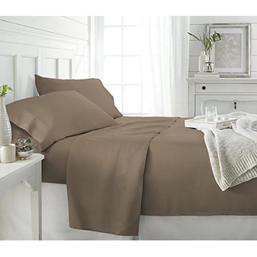ienjoy Home Bamboo 4 Piece Sheet Set, King, Taupe