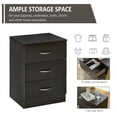 thumbnail image 4 of HOMCOM Bedside Table, Night Stand with 3 Drawer for Bedroom, 4 of 10