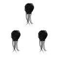thumbnail image 4 of Maytalsory Extension de Queue de Cheval pour Femmes Coiffure Accessoire Simple avec Novateur et Unique 1B Ensemble de 3, 4 of 6