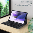 thumbnail image 2 of Pour Samsung Galaxy S7 FE Étui Clavier Couverture Complète pour Galaxy Tab S8 S7 Plus Ultra S6 Lite A8 Étui de Protection pour Tablette Clavier Russe Rose P8 11 Pouces, 2 of 6