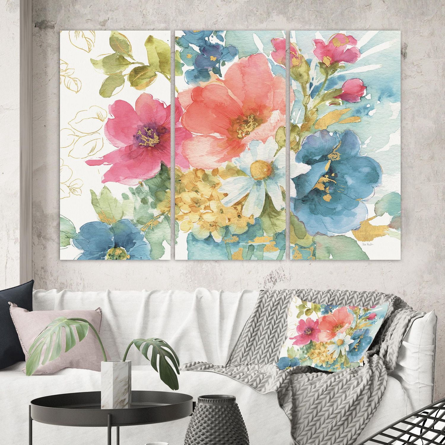 Designart Mon jardin français Art mural sur toile