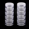 thumbnail image 2 of KLKCMS 4Pcs 5 Stacking Beads Containers Clear Screw Top Jar Nail Art Storage Boxes, 2 of 9
