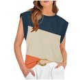 thumbnail image 1 of Yuyuzo Camisoles d'Été pour Femmes à Manches Cap, Tunique à Col Rond, Coupe Ample, T-Shirts Basiques Décontractés, 1 of 4