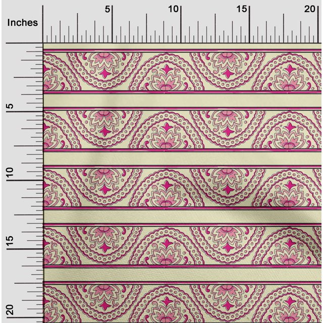 oneOone Cotton Poplin Fabric Floral Block Decor Fabric Printed BTY 42 Inch Wide