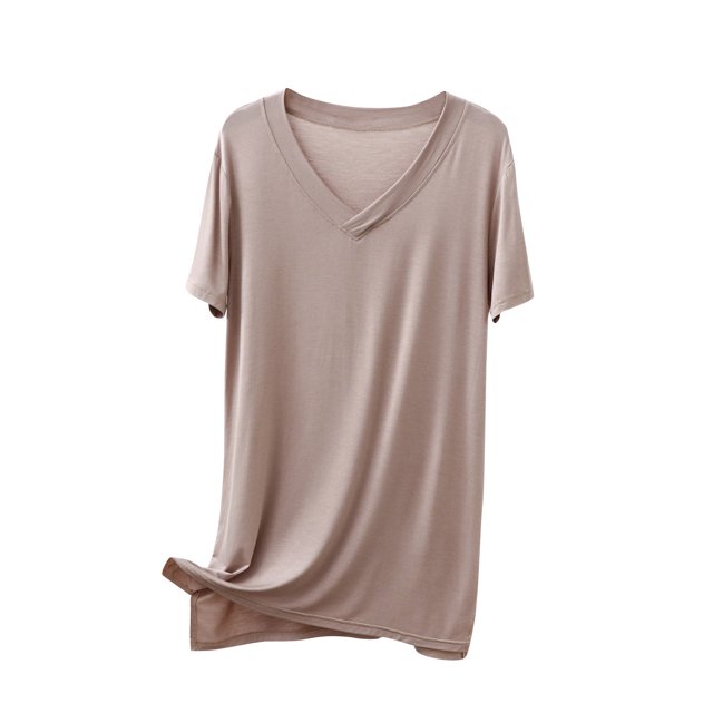 Birdeem T-Shirt de Base Mince Décontracté pour Femme, Coupe Ajustée, Longueur Moyenne, Manches Courtes, Col Rond