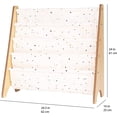 thumbnail image 3 of 3 Sprouts Recycled Fabric Kids Book Rack Storage Bookshelf Organizer in Cream Terrazzo for Ages 3+, 3 of 6
