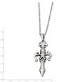 thumbnail image 3 of Stainless Steel Dagger Necklace 24in, 3 of 3