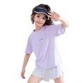 thumbnail image 3 of Girls Tops Tees & Shirts Short Sleeve Rash Guard Swim Shirt UPF 50+ Quick Drying Sports Tee for Kids Stylish Beach Wear, 3 of 9