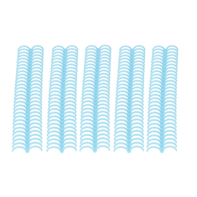 Anneaux de Reliure en Plastique, 10 Pcs Résistants à l'Usure PP 30 Trous Peigne de Reliure Réutilisable pour Bureau Transparent Bleu