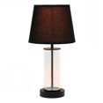 thumbnail image 2 of 16.93 inch Black Encased Metal and Clear Glass Table Lamp, 2 of 6