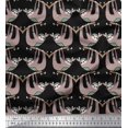 thumbnail image 1 of Soimoi Cotton Cambric Fabric Feather,Branch & Sloth Cartoon Print Sewing Fabric Yard 56 Inch Wide, 1 of 3