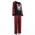 thumbnail image 2 of xiaxaixu Hauts Imprimés Faon et Pantalons à Carreaux Pyjamas Parent-Enfant, 2 of 8