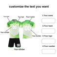 thumbnail image 4 of Custom Football Kit Set for Adult and Child, Name Number Team Logo DIY Family Match Personalized Jersey Shirt Shorts Set, Dad and Son Matching Outfits Light Green XXXS, 4 of 6