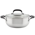 thumbnail image 1 of KitchenAid Stainless Steel Casserole with Lid, 4-Quart, Brushed Stainless Steel, 1 of 6