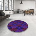 thumbnail image 4 of Ahgly Company Tapis d'Intérieur Lavable en Machine Carré Transitionnel Magenta Foncé Violet, 8 Pieds Carré, 4 of 7