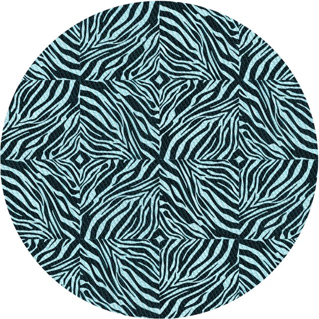 Ahgly Company Tapis d'Intérieur Lavable en Machine Carré Transitionnel Vert Sarcelle Profond, 3 Pieds Carré
