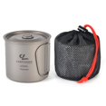 thumbnail image 4 of MesaSe Pot de Camping 600 ml Grande Capacité Pot en Titane Portable Tasse d'Eau Polyvalente pour l'Extérieur avec Couvercle Sac en Filet pour Camping Randonnée Activités de Plein Air, 4 of 9