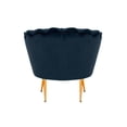 thumbnail image 3 of Heavenly Collection Glam Velvet Accent Chair, Blue Upholstered Chair with Gold Metal Legs, Modern Luxury Seating for Living Room or Bedroom, 3 of 8