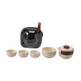 thumbnail image 3 of veasfak Portable Tea Set with Case Ceramic Chinese Kung Fu Teapot Teacups for Travel Four Teacups Set, 3 of 9