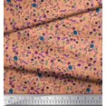 thumbnail image 2 of Soimoi Blue Cotton Cambric Fabric Artistic Floral Decor Fabric Printed Yard 42 Inch Wide, 2 of 3