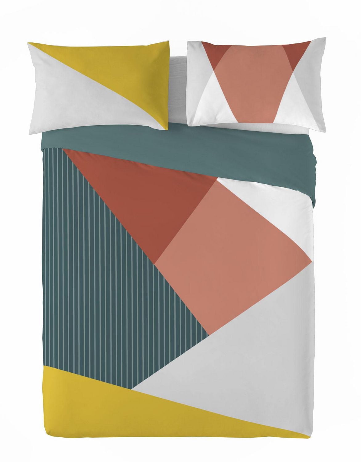 Ensemble de housse de couette 3 pièces Albers de Gouchee Home – Literie Géométrique moderne en percale de coton, réversible et certifiée OEKO-TEX®