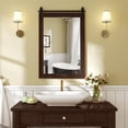 thumbnail image 4 of Gymax Farmhouse Wall Mirror Rustic Wood Frame Barn Door Style Decorative Mirror, 4 of 10