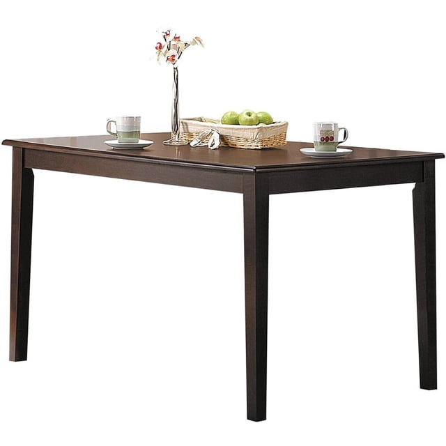 ACME Cardiff Table de Salle à Manger à Dessus Rectangulaire avec Pattes Effilées en Bois Espresso
