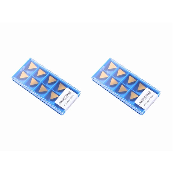 Accusize 20pcs TPG32 TiN Coated Carbide "T" Shaped Inserts, 2127-1029x20
